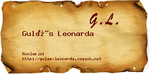 Gulás Leonarda névjegykártya